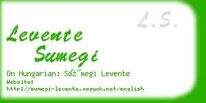 levente sumegi business card
