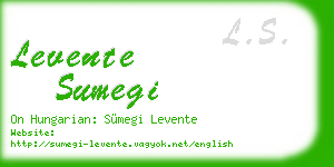 levente sumegi business card